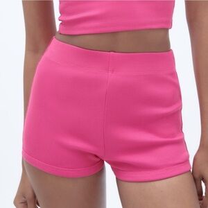 Zara Bubble Gum Pink High Waist Shorts